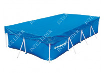 56411 BestWay Каркасный бассейн прямоугольный, 300х201х66см, фильтр-насос картр 1249 л/ч