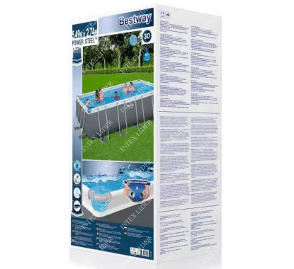 5619Q Bestway Каркасный прямоугольный бассейн, 549х274х132см+фильтрнасос, лестница, тент