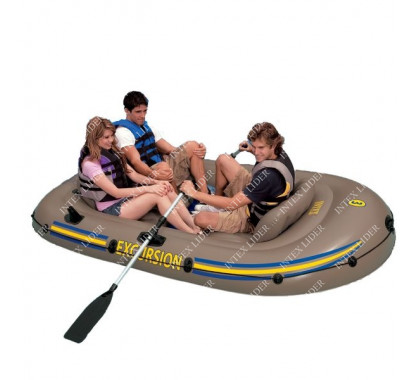 68319 Надувная лодка Intex ПВХ Excursion 3 Set 262х157х42 см