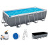 5619Q Bestway Каркасный прямоугольный бассейн, 549х274х132см+фильтрнасос, лестница, тент