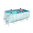 56241 Каркасный бассейн прямоугольный BestWay, 412х201х122см, фильтр-насос картр 2006 л/ч